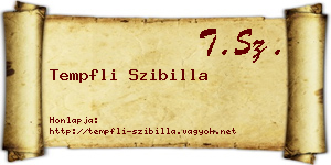 Tempfli Szibilla névjegykártya